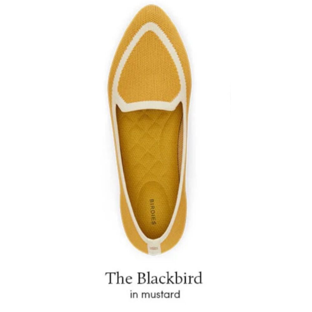 ~ Birdies Loafer 10.5 Flats Washable Knit Mustard Yellow Stretchy Flexible